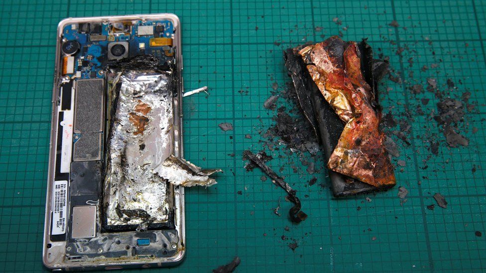 Samsung Broken Battery Fire